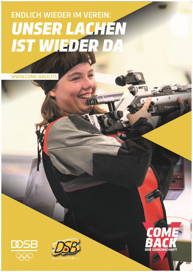 Plakate des DSB zur Unterstützung der Vereine bei geplanten Veranstaltungen nach der Pandemie