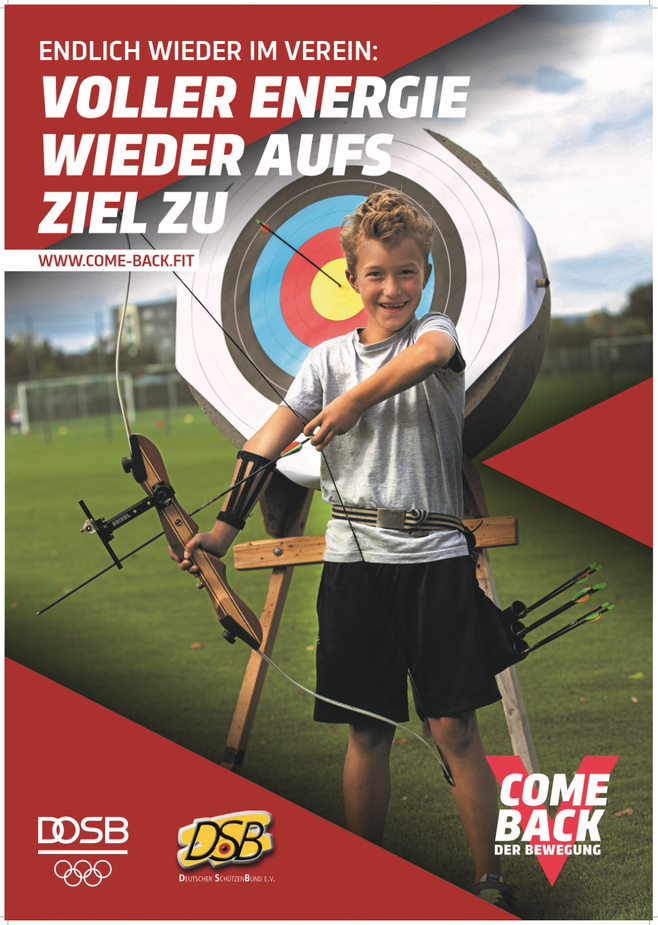 Plakate des DSB zur Unterstützung der Vereine bei geplanten Veranstaltungen nach der Pandemie