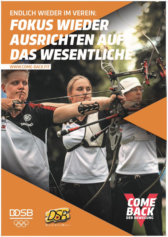 Plakate des DSB zur Unterstützung der Vereine bei geplanten Veranstaltungen nach der Pandemie